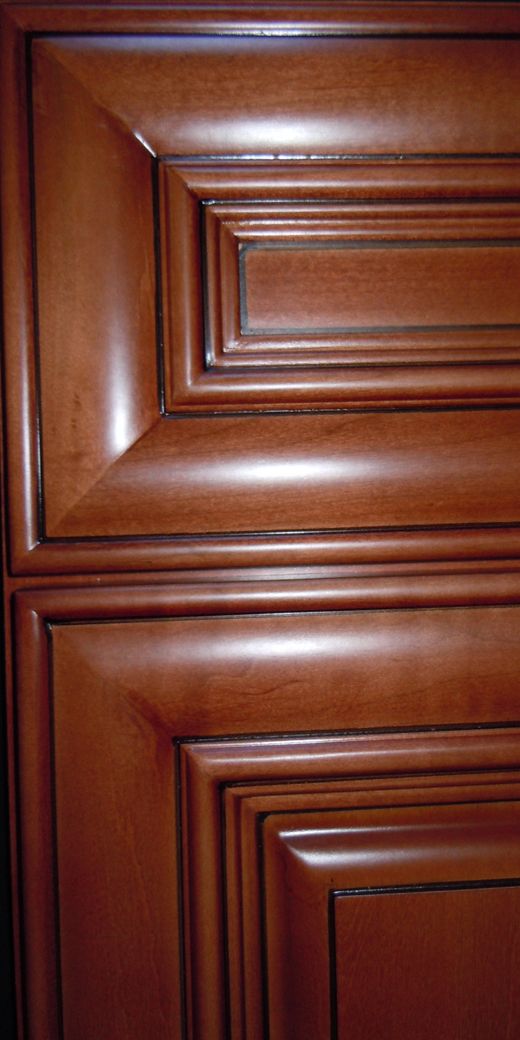 KCD CopyrightKitchenCabinetDiscounts CHESTNUT PILLOW CORNER DOOR - Maple Oak Bamboo RTA Cabinets